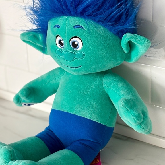 Dreamworks TROLLS Build A Bear BAB 23" BRANCH Blue Happy Smiling PLUSH 2016 - Picture 4 of 14